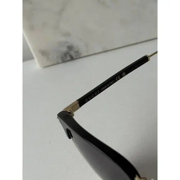 NEW Gucci GG1275SA Black Gold Clubmaster Sunglasses - Picture 9 of 10